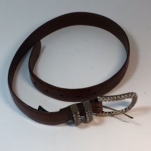 BRIGHTON croc embossed . Signature Buckle size M